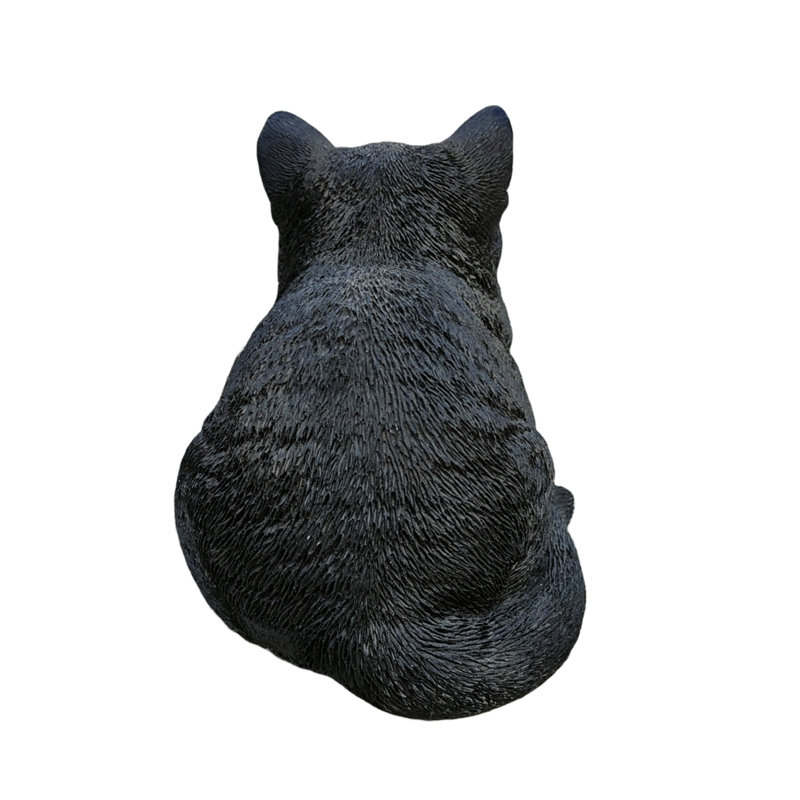 Animals Polyresin Garden Statue, Black
