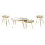 Ensemble de table moderne quatre pièces avec dessus en miroir et conception emboîtable