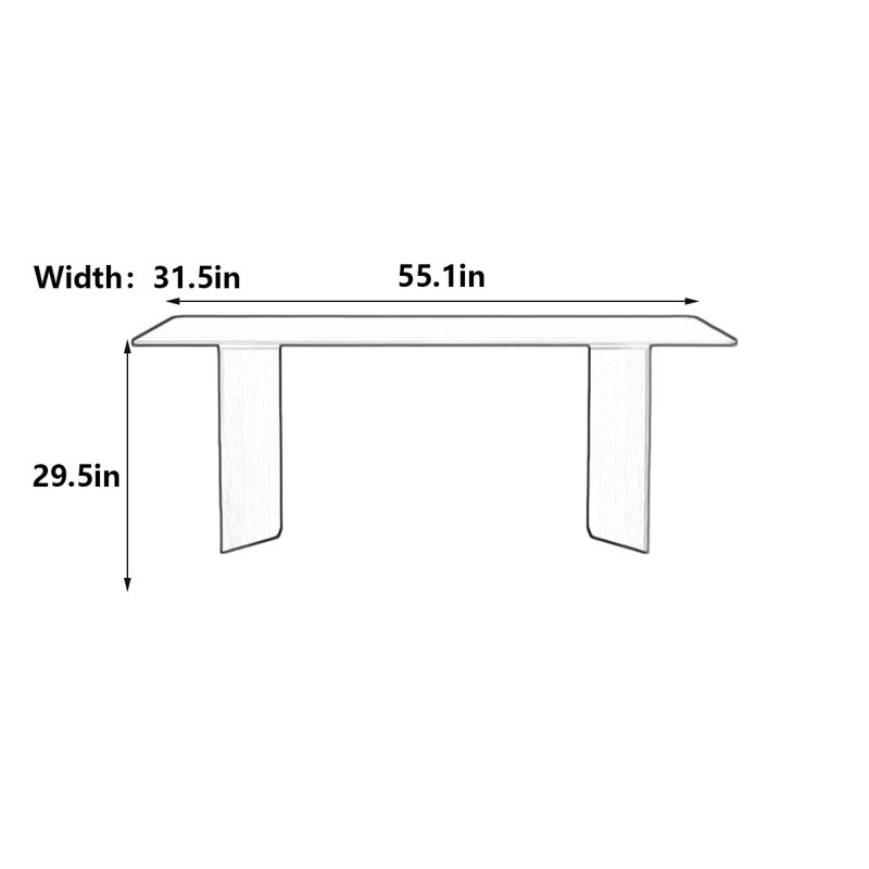 Holleneck, H 29,5 po x L 55,1 po x l 31,5 po