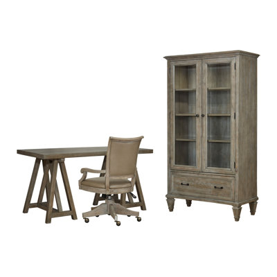 Desk With Chair And Door Bookcase