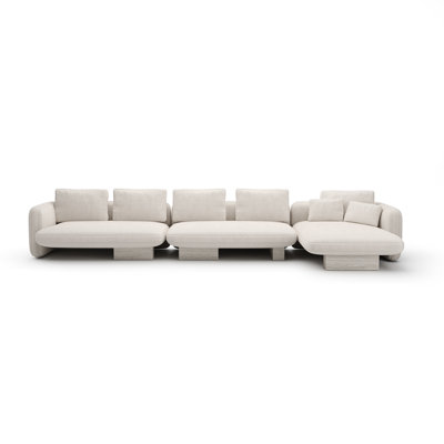 *Overlap Right Chaise Sec Large Ecru