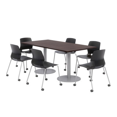 Ensemble de table de salle à manger rectangulaire 72 "et chaise