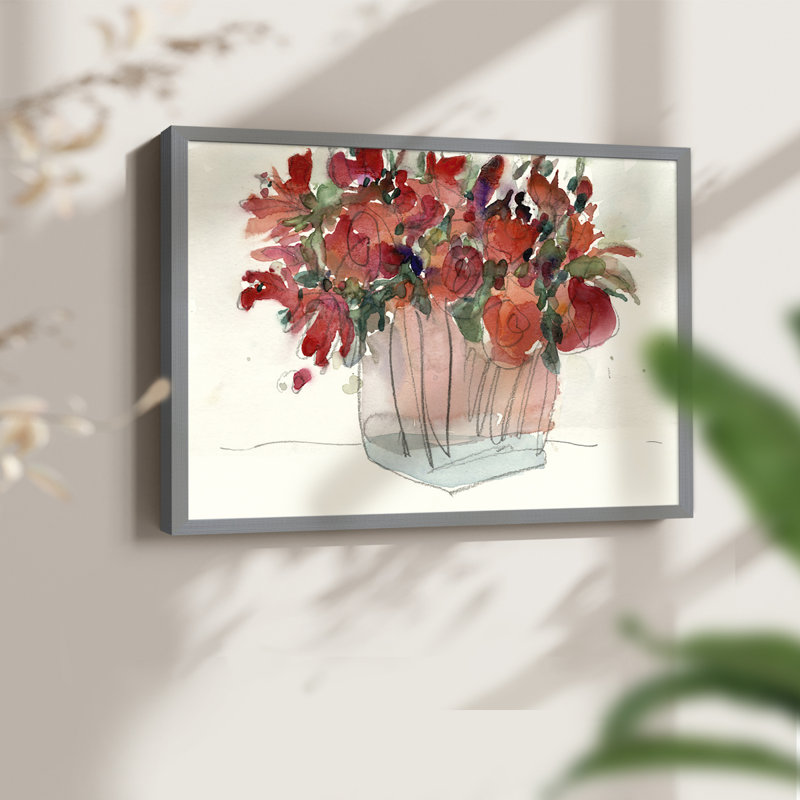 The Small Bunch II -Framed Print - Restickable, Grey, 16" H x 20" W