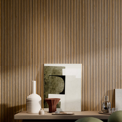 Canne 24" x 48" 3D Wood Panel 3D Porcelain Wall Tile