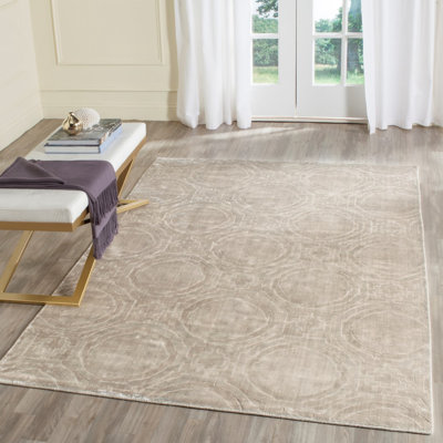 Kyle Hand Loomed Viscose Geometric Rug