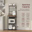Bakers Rack, Microwave Stand With Power Outlet, Coffee Bar Station With Wine Rack And Hooks, Kitchen Storage Shelf