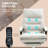 Cream White Microfibre Executive Massage Office Chair, Computer Desk Chair, Heated Reclining Chair, With Footrest, Double-Tier Padding, Swivel Wheels-19611237