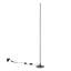 146cm Polished LED Torchiere Floor Lamp with USB and Outlet-1893662121