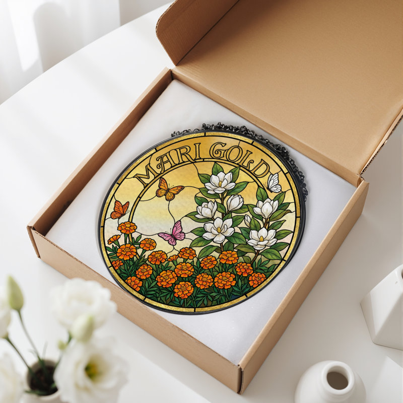 Panneau de vitrail de jardin 12 "H 12", 12" H x 12" W