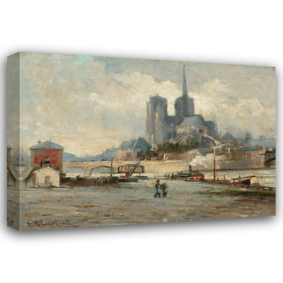 "Notre Dame De Paris" par Edmund Aubrey Hunt - Toile tendue avec châssis