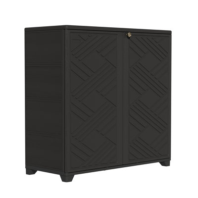  Decksplore 75 Gallons Diamond-Shaped Outdoor Storage Cabinet with Shelf