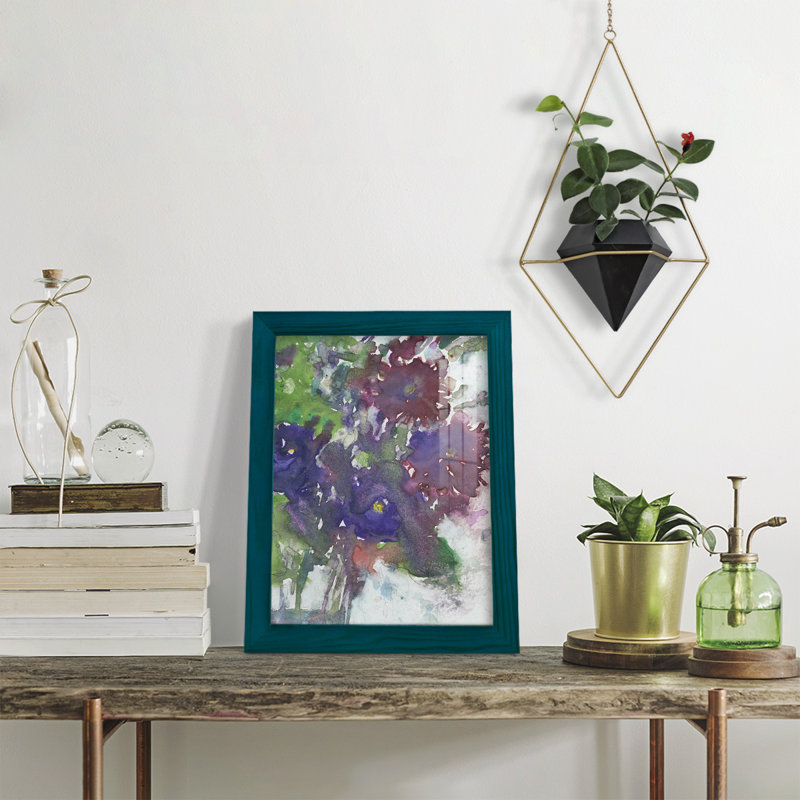 Derrall Garden Wild Things II, impression encadrée sur papier, H 11 po x l 9 po x P 1 po, Bleu océan