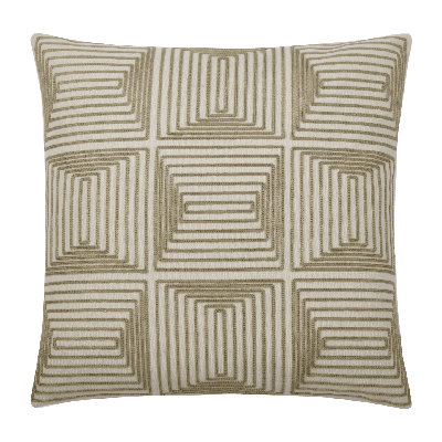 Cotton Beige Square Cushion