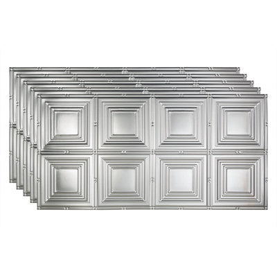 Portrait 24.38'' L x 48.38'' W Textured Vinyl Glue Up Ceiling Tile