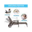 Chaise longue inclinable en aluminium coulé l 24 po x P 45 po x H 36 po Hifine