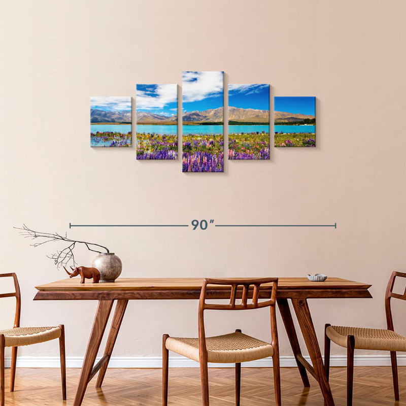 Floral de la Nouvelle-Zélande, H 34 po x l 74 po