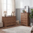 Merrell 2 Pieces Bedroom Set, 6 Drawer Dresser And 7 Drawer Dresser, Natural