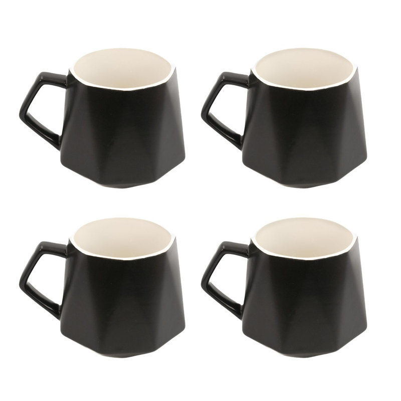 Darval Ceramic Coffee Mug, Black