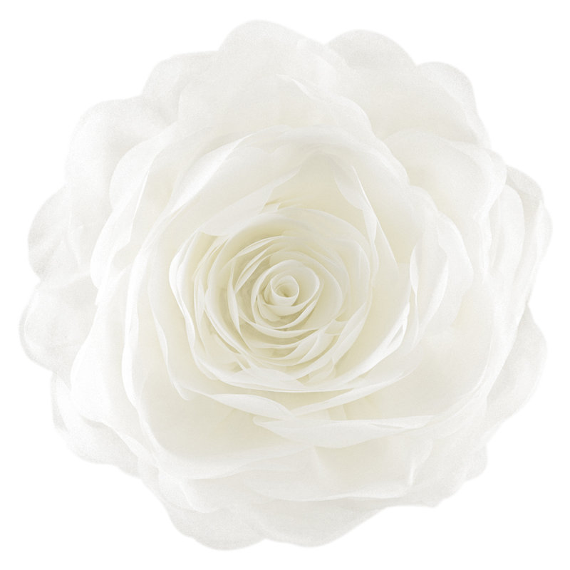 Housse de coussin décoratif décoratif à motif floral rose Simulation, Blanc, 12 po x 12 po