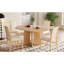 Table de salle à manger ronde en bois massif pour 4 personnes, ensemble de table de cuisine extensible avec 4 chaises rembourrées et rallonge amovible de 16 pouces pour la salle à manger, le salon, naturel et beige-136374933-136374939-136374934-136374938