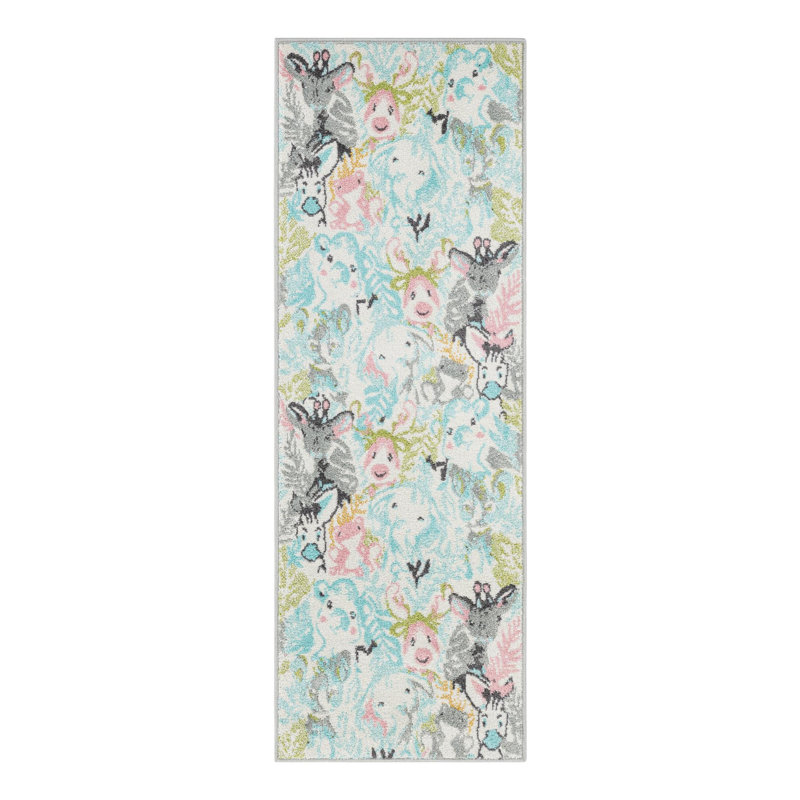 Unique Loom Peekaboo Whimsy Kids Rug, Runner 2'2" x 6'1"
