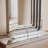 Yentrax Mirrored Glass Console Table Entryway Table, Silver Hallway Table U Design
