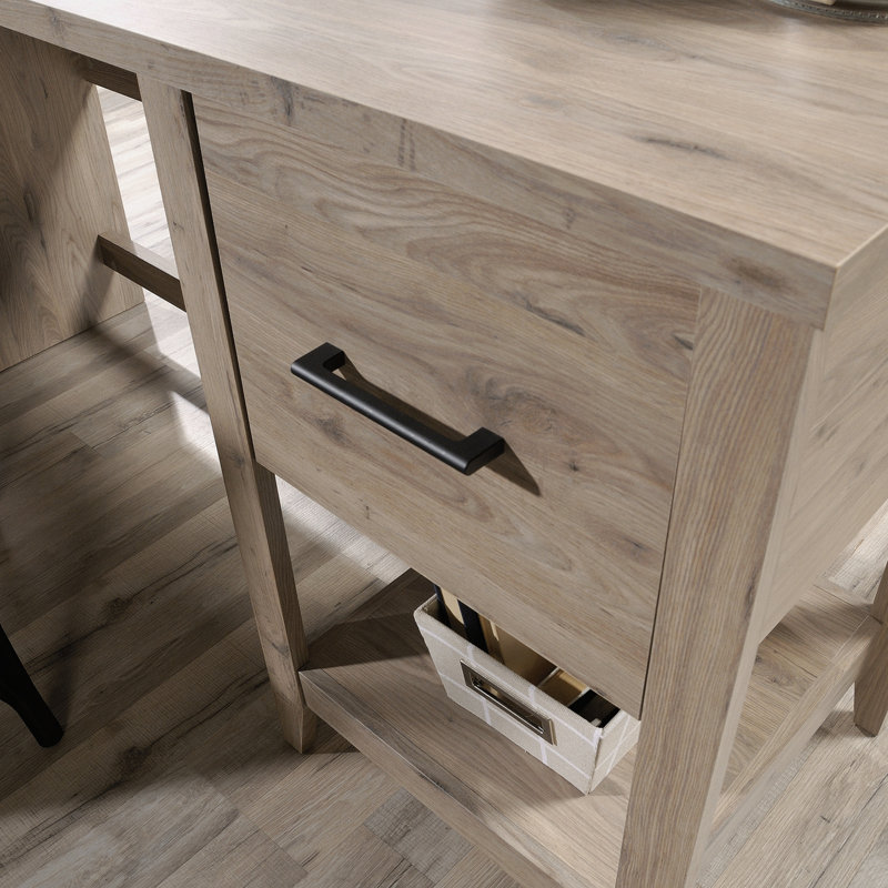 Bureau en L, finition brune, Marron clair