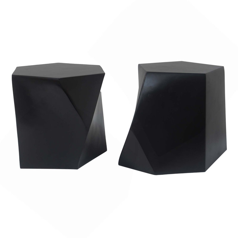Ensemble de 2 tables basses modernes MGO, Noir