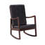 Chaise berçante en cuir synthétique Raina