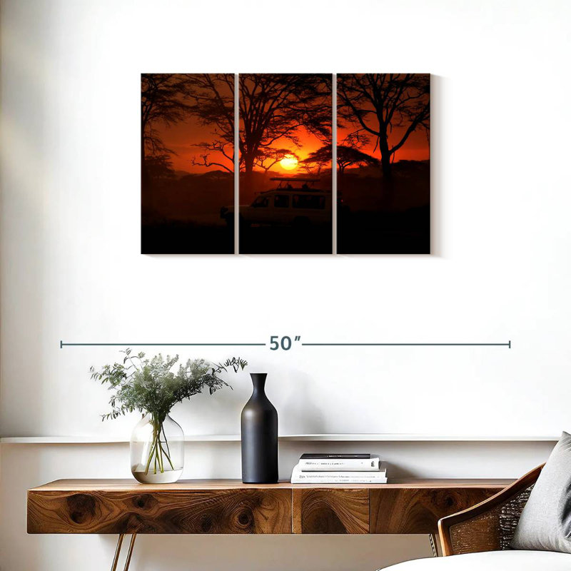 Coucher de soleil africain Kavia Serengeti, H 20 po x l 33 po