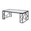 Occasional 3Pc Tables Set Table basse en verre trempé et tables de bout