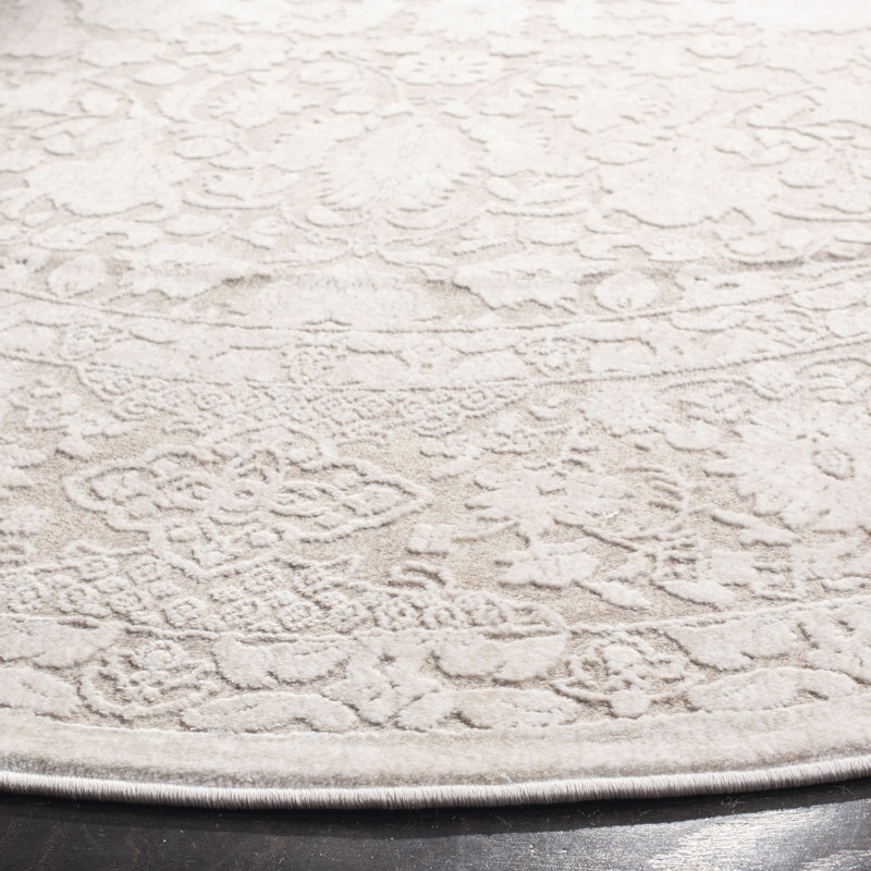 Calidia Power Loom Beige/Cream Rug, Round 6'7"