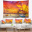 Bateau de paysage au coucher du soleil panorama tapisserie-28483965