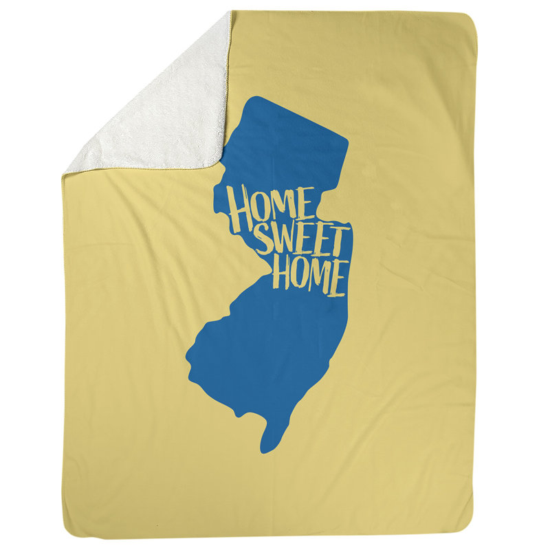 Jeté polaire new jersey the home, l 52,5 po x L 62,5 po, Jaune / Bleu