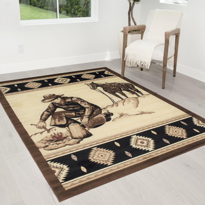 Tapis berbère en polypropylène Jordy, Rectangle 4 pi x 6 pi