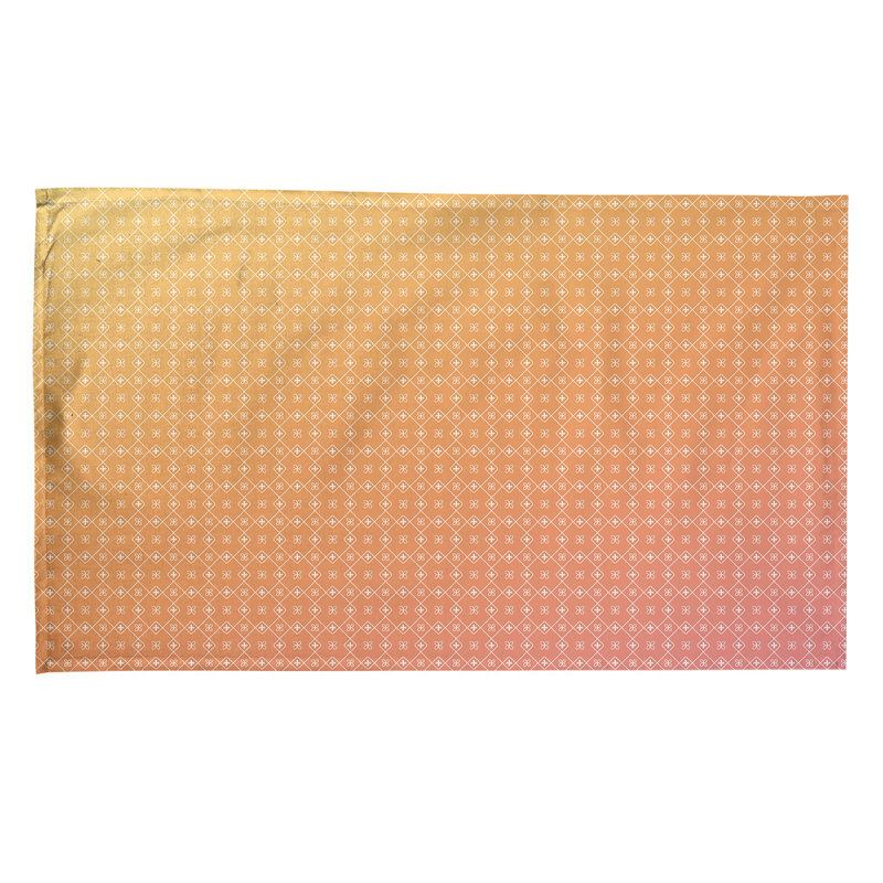 Serviette à thé à motif napperon, Sergé de coton, Orange
