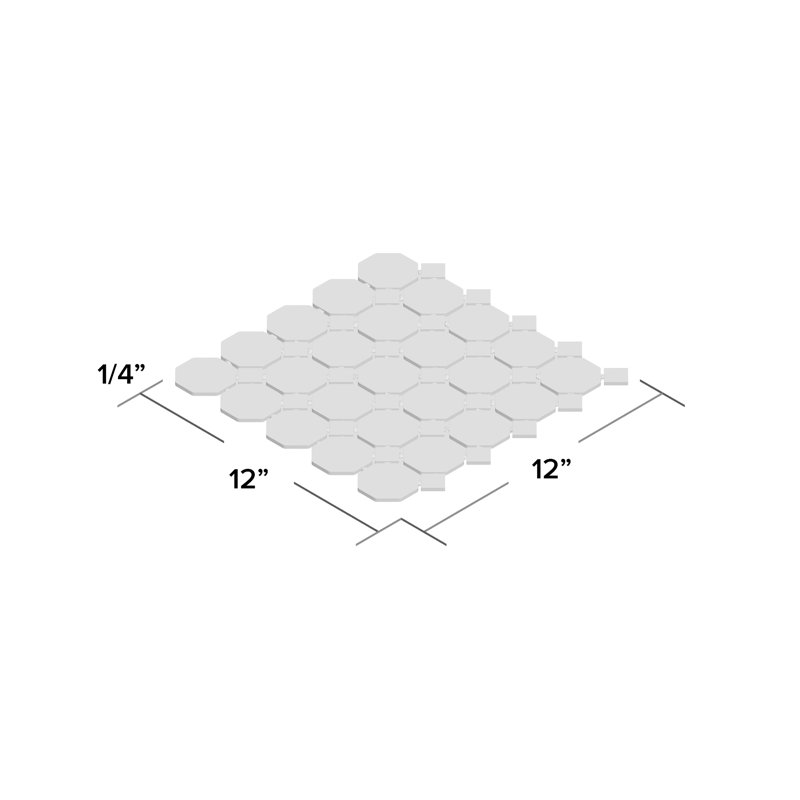 Carreau de mosaïque en céramique 2 po x 2 po Osmond, null