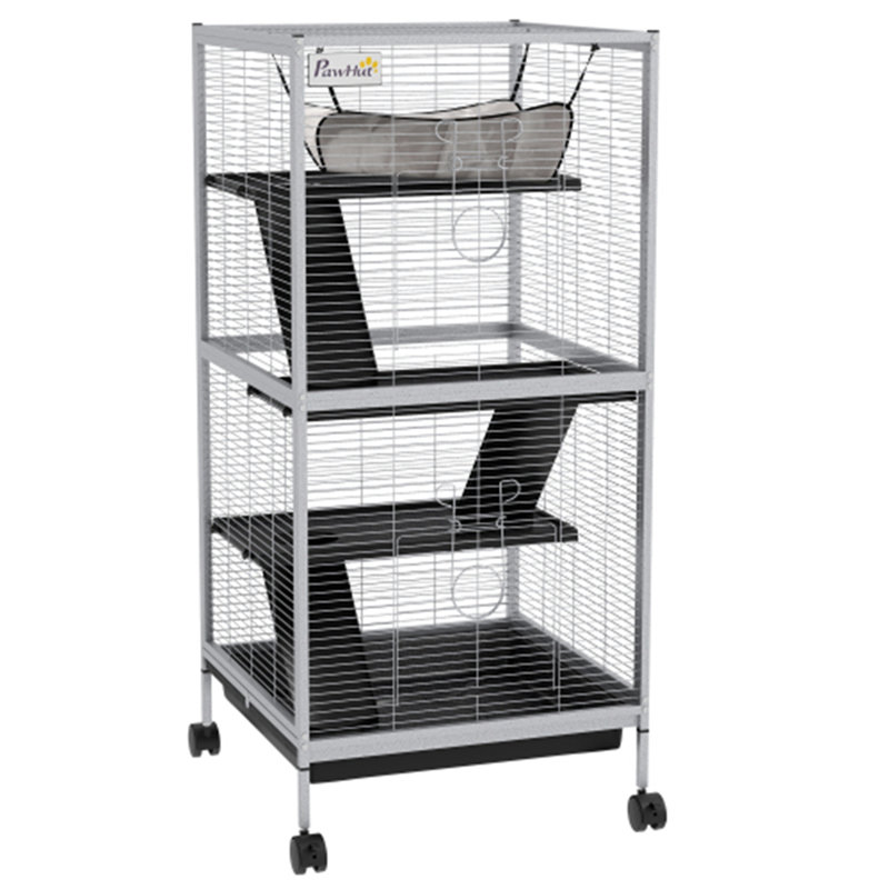 Cage en métal pour petits animaux, Blanc