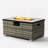 Fire Pit Table With Ceramic Tile Tabletop And Tank Holder, Beige , 31.87In Depth, 19.8In Width, 15.64In Height, 80Lb Propane Holder Surface, D X W H,-1946734531