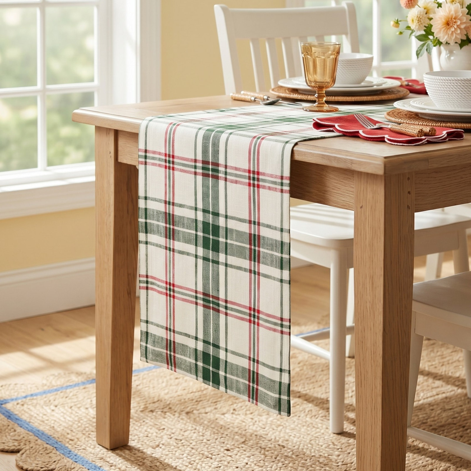 Nephele Plaid Table Runnner