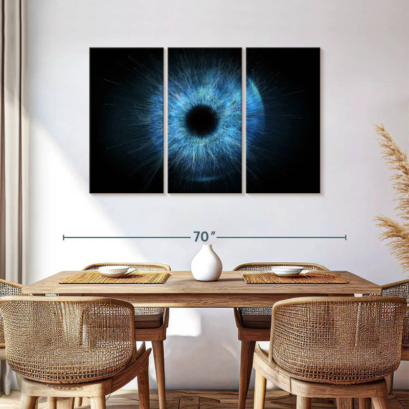 Avery Abstract Blue Eye, 36" H x 57" W