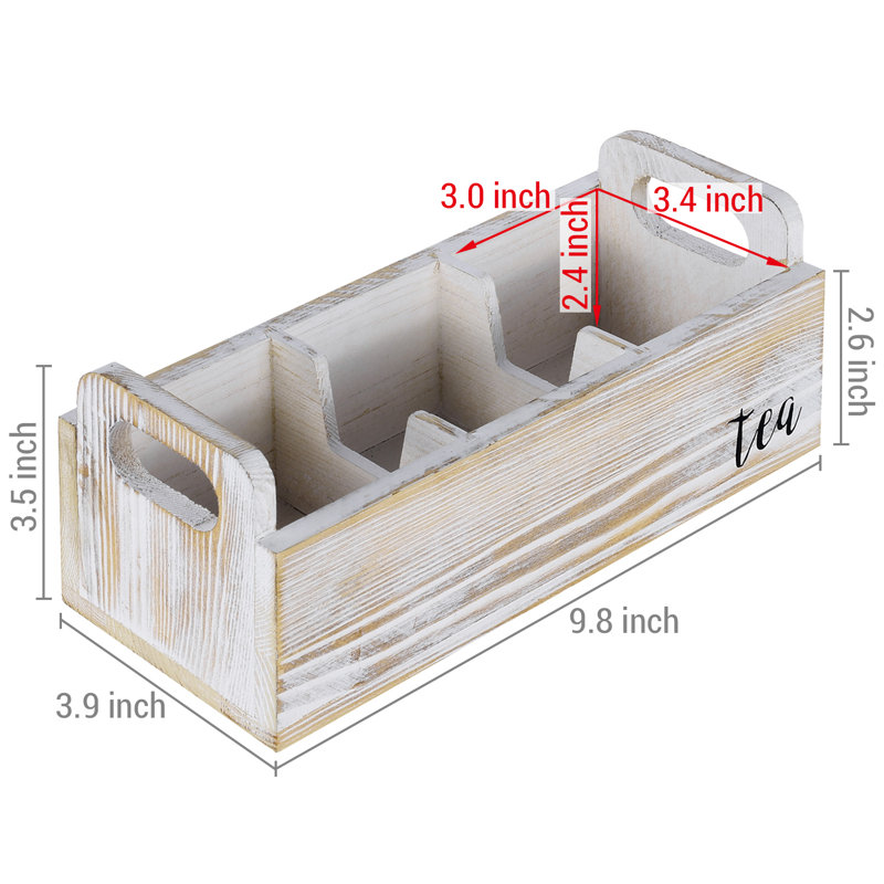 Organisateur décoratif de boîtes de rangement pour sachets de thé
