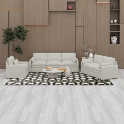 Ensemble de canapés 6 sièges 6 pièces, ensemble de canapés confortables surdimensionnés 3 pièces avec double coussin moelleux, coussins rembourrés confortables
