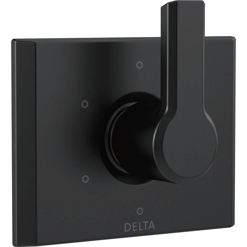 Pivotal 6-Setting 3-Port Diverter Trim, Matte Black