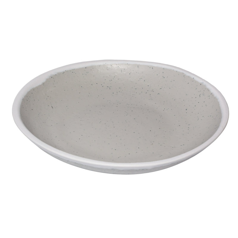  Assiette à salade ou à dessert en mélamine 8 po, 12 pièces, Gris