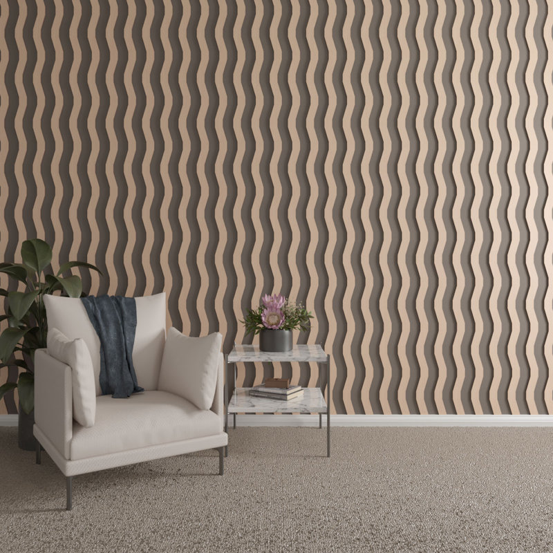 Ensemble de panneaux muraux décoratifs en bois Brazos, H 47 po x l 3,25 po x P 0,37 po, Aulne