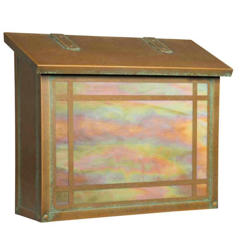 Summit Brass Wall Mounted Mailbox, Gold Iridescent, Warm Brass