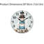 Décoration murale horloge ronde 12 po x 12 po Coastal Blue White