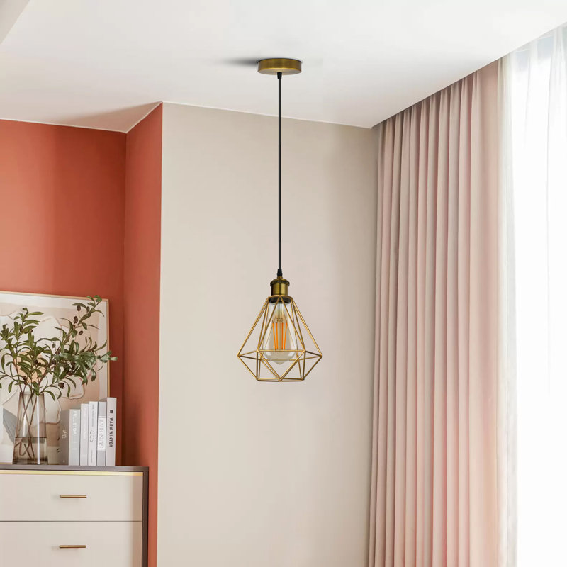 Braylene 1 - Light Black/Gold Single Pendant, Gold