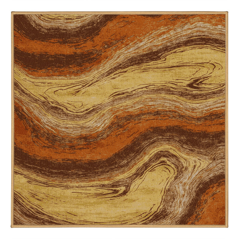 Tapis brun lavable à la machine